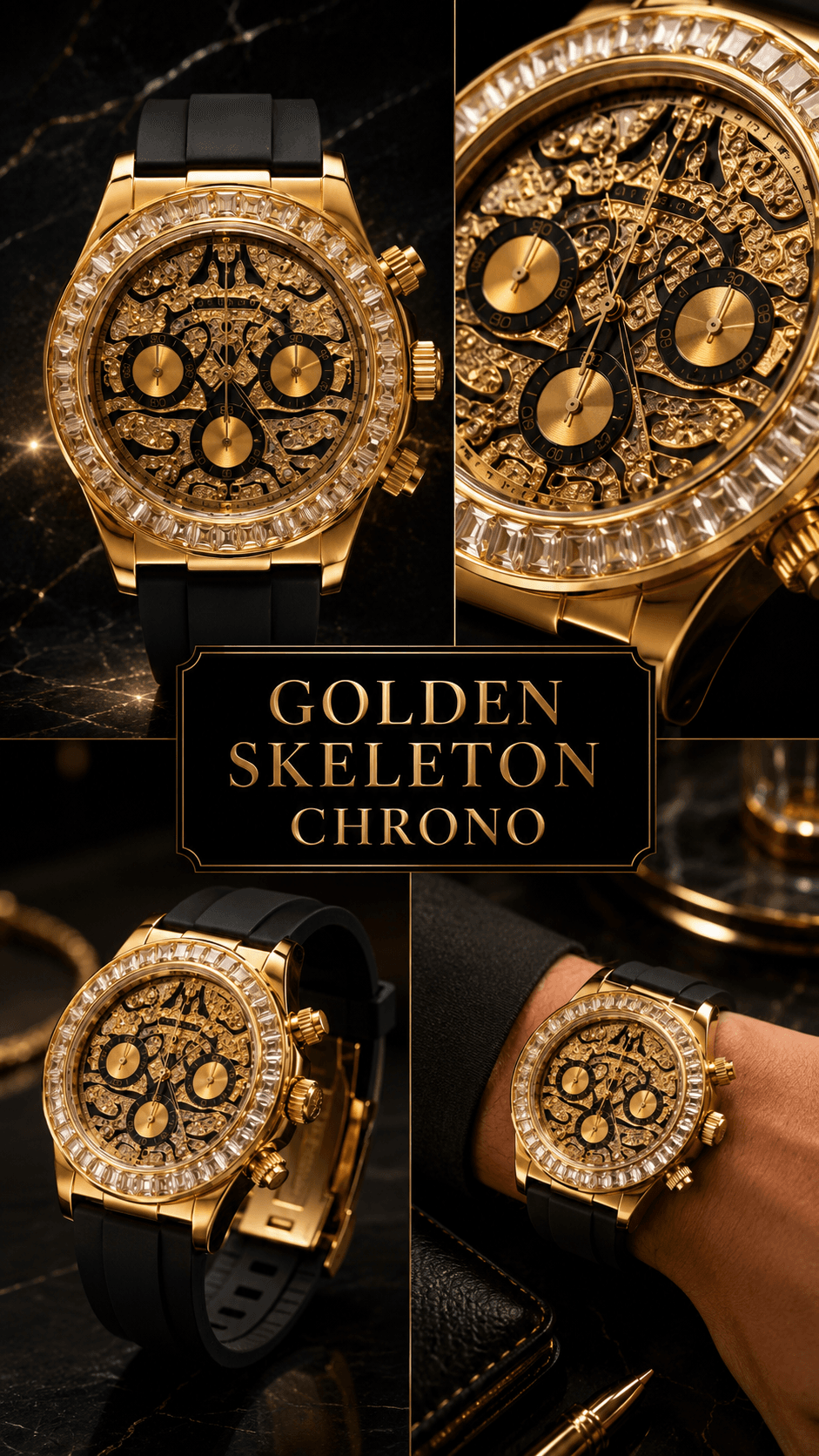 Golden Skeleton Chrono