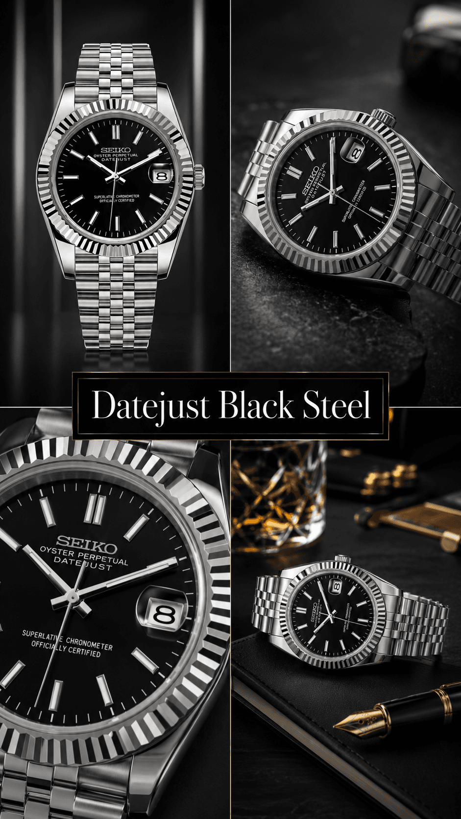 Datejust Black Steel