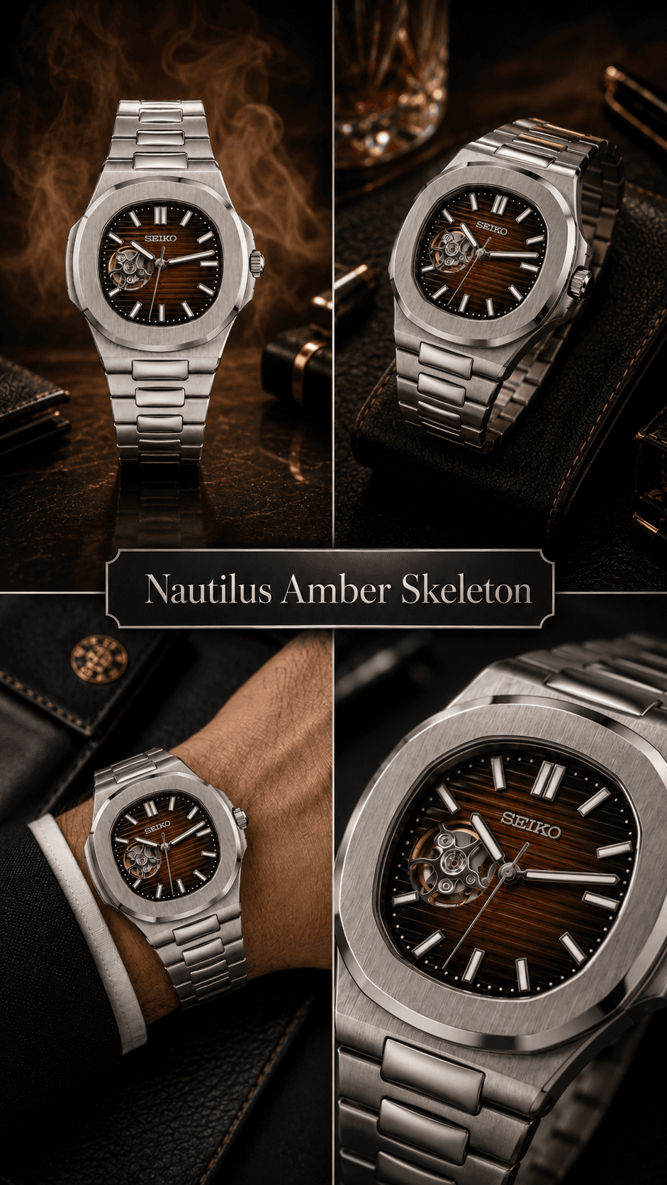 Nautilus Amber Skeleton