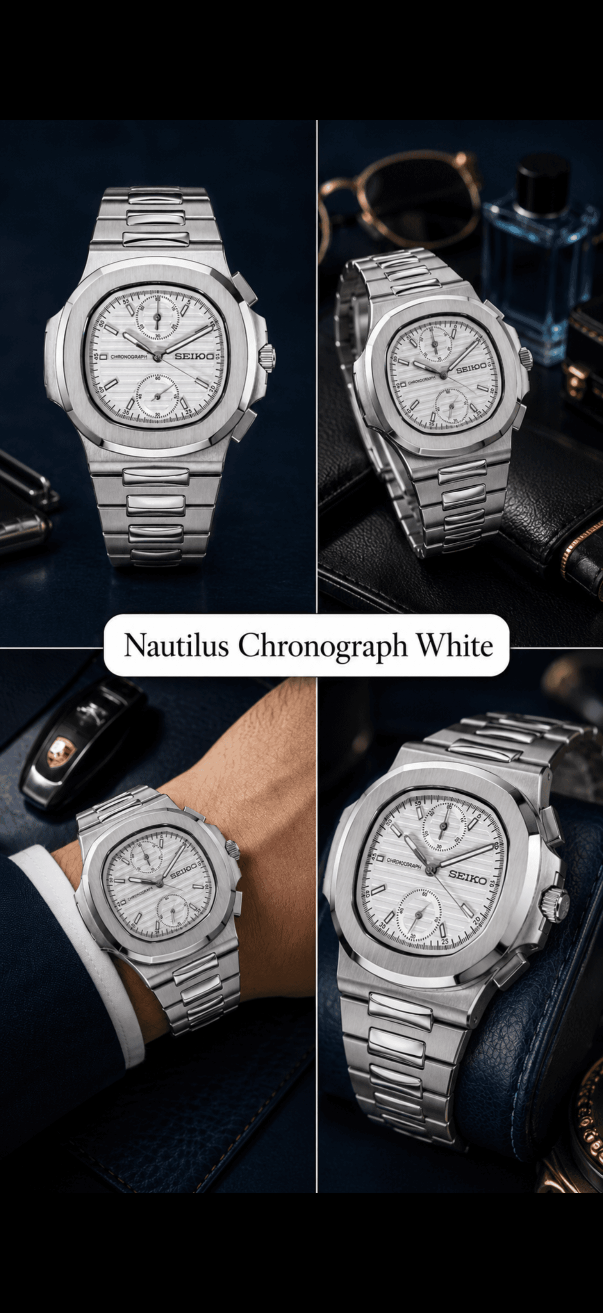 Nautilus Chronograph White