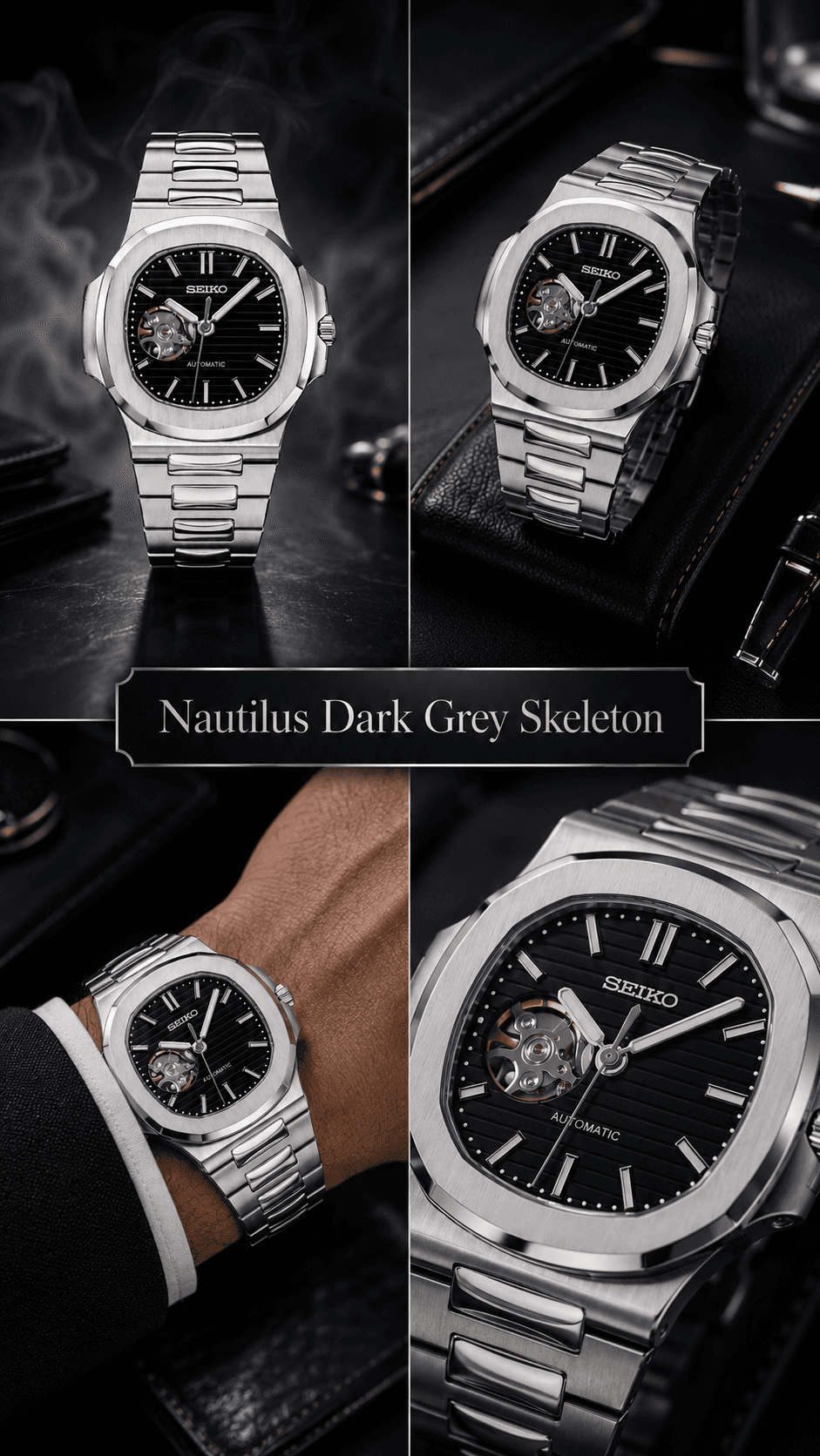 Nautilus Dark Grey Skeleton